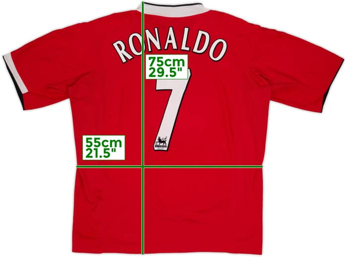2004-06 Manchester United Home Shirt Ronaldo #7 - 8/10 - (XL)