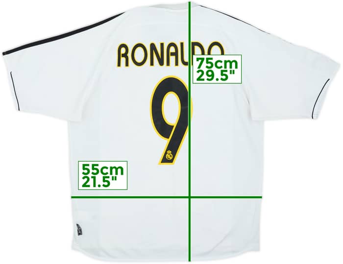 2003-04 Real Madrid Home Shirt Ronaldo #9 - 5/10 - (L)