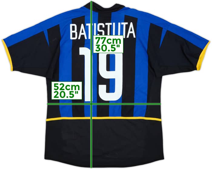 2002-03 Inter Milan Home Shirt Batistuta #19 - 6/10 - (M)