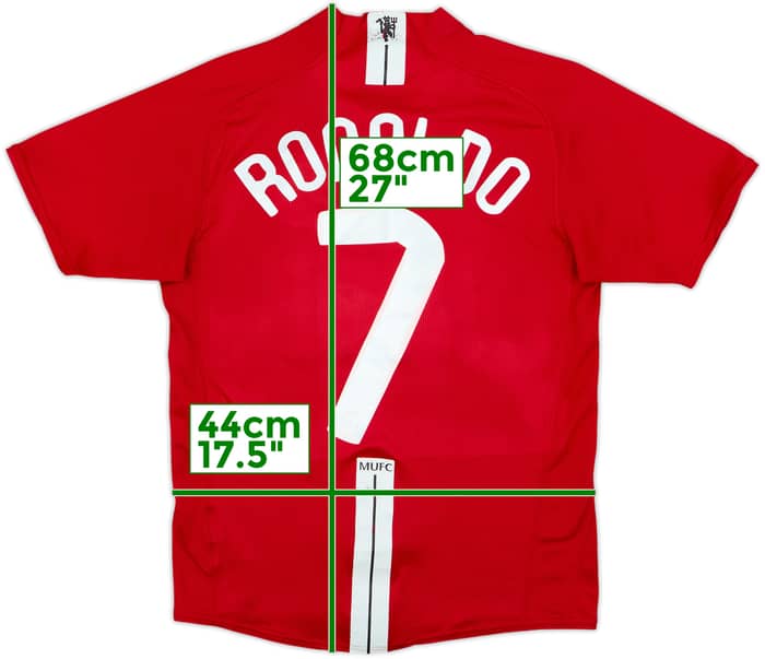 2007-09 Manchester United Home Shirt Ronaldo #7 - 7/10 - (S)