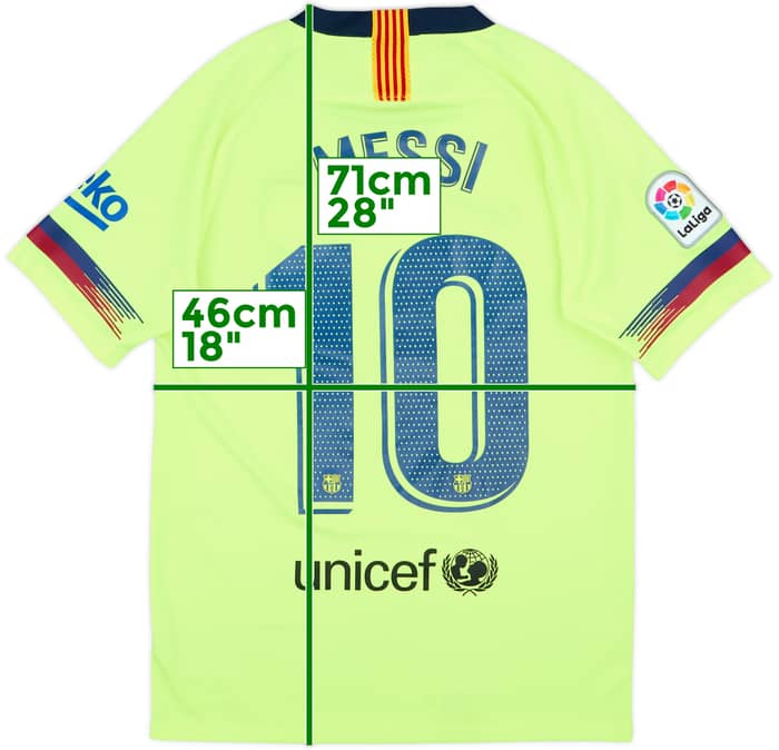 2018-19 Barcelona Away Shirt Messi #10 - 8/10 - (S)