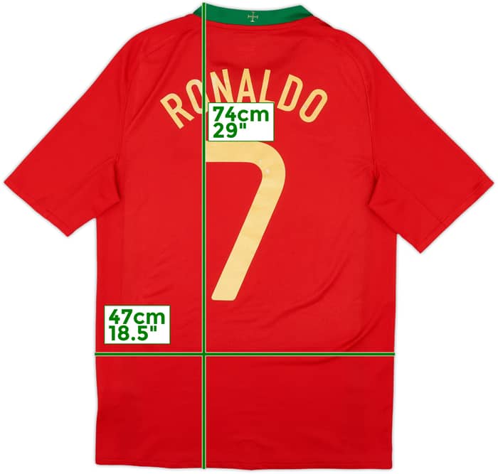 2008-10 Portugal Home Shirt Ronaldo #7 - 7/10 - (S)