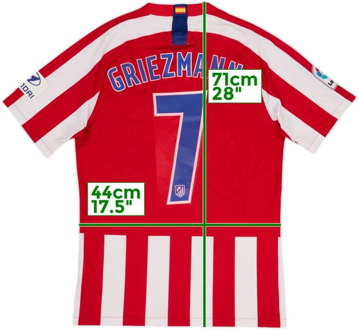 2019-20 Atletico Madrid Home Shirt Griezmann #7 - 6/10 - (S)