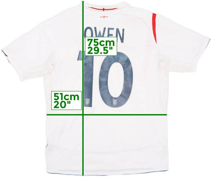 2005-07 England Home Shirt Owen #10 - 5/10 - (L)