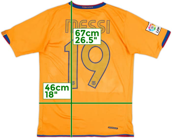 2006-08 Barcelona Away Shirt Messi #19 - 6/10 - (XL.Boys)