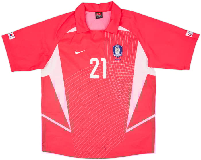 2002-03 South Korea Home Shirt J.S.Park #21 - 4/10 - (L)