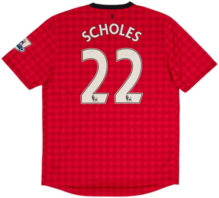 2012-13 Manchester United Home Shirt Scholes #22 - 5/10 - (L)