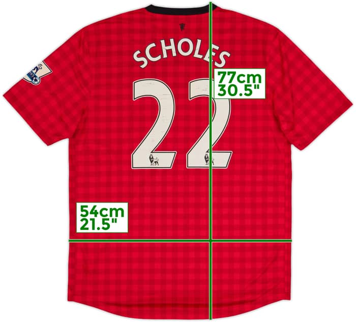 2012-13 Manchester United Home Shirt Scholes #22 - 5/10 - (L)