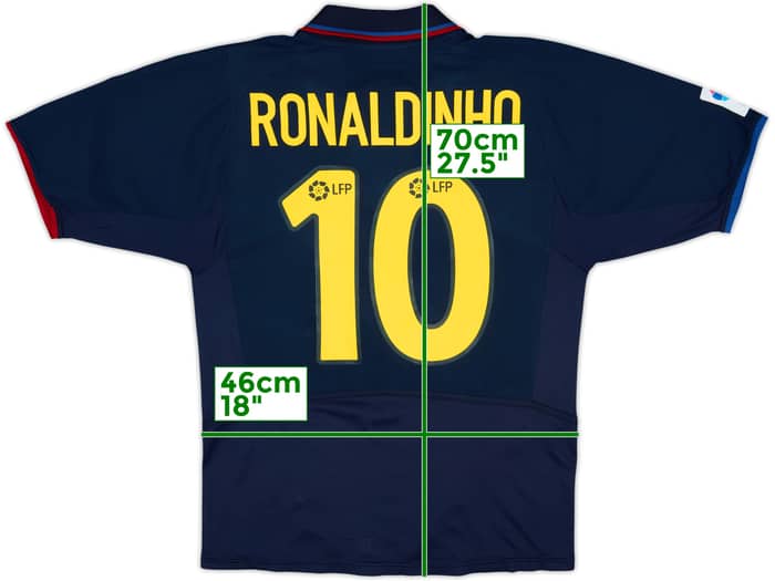 2003-04 Barcelona Third Shirt Ronaldinho #10 - 8/10 - (M)