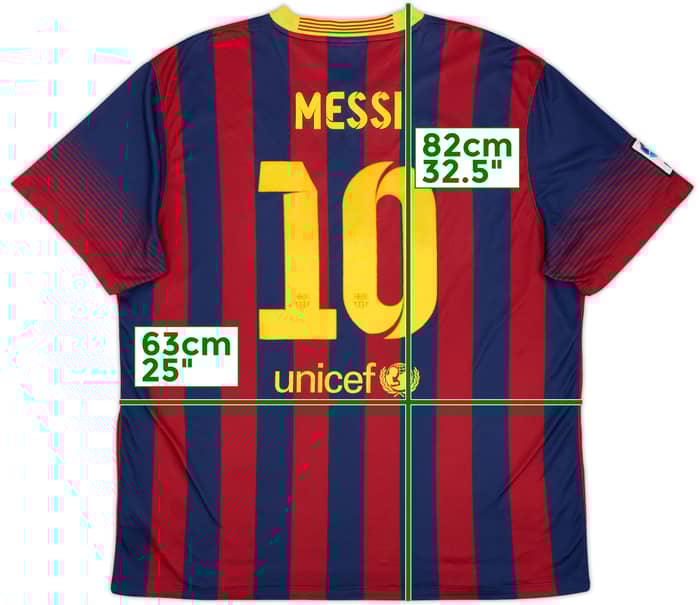 2013-14 Barcelona Home Shirt Messi #10 - 7/10 - (XXL)
