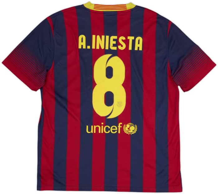 2013-14 Barcelona Home Shirt A.Iniesta #8 - 5/10 - (L)