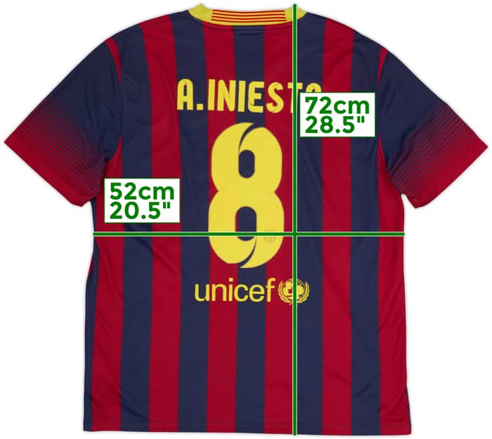 2013-14 Barcelona Home Shirt A.Iniesta #8 - 5/10 - (L)