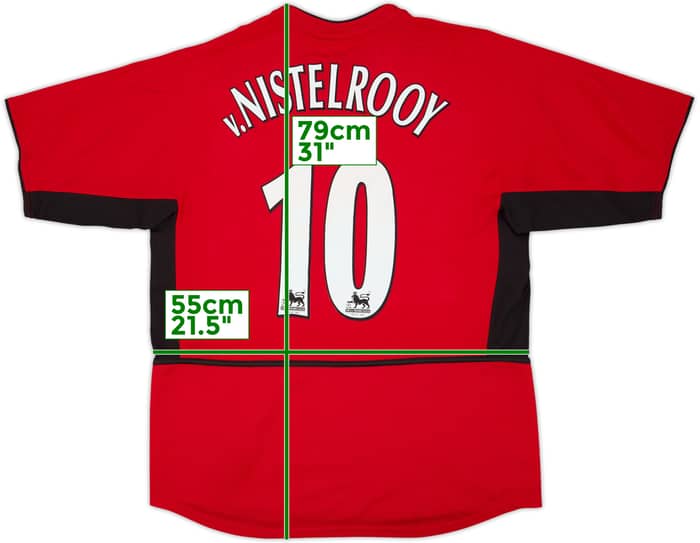 2002-04 Manchester United Home Shirt V.Nistelrooy #10 - 5/10 - (L)