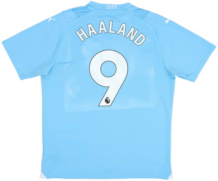 2023-24 Manchester City Home Shirt Haaland #9 - 6/10 - (L)