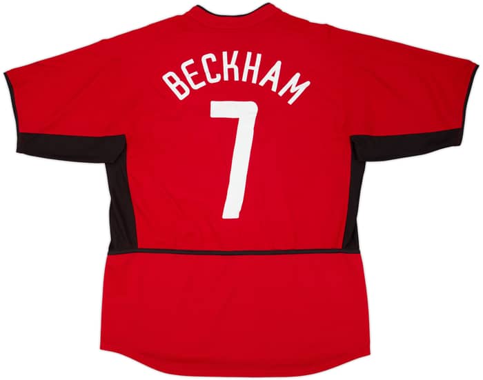 2002-04 Manchester United Home Shirt Beckham #7 - 7/10 - (L)