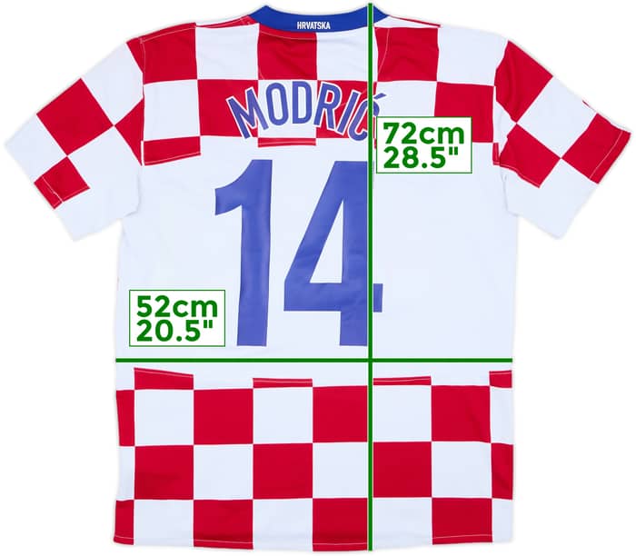 2008-09 Croatia Home Shirt Modric #14 - 7/10 - (M)