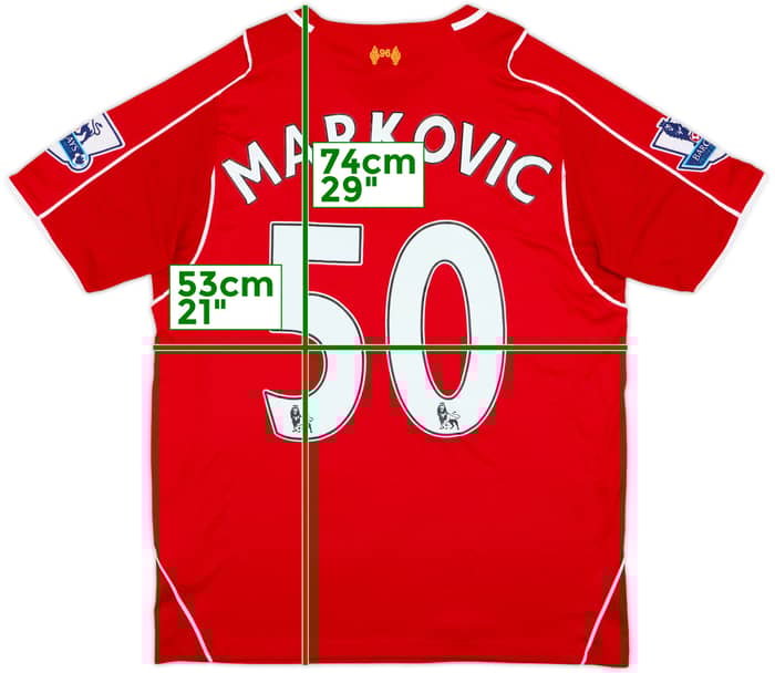 2014-15 Liverpool Home Shirt Markovic #50 - 7/10 - (L)