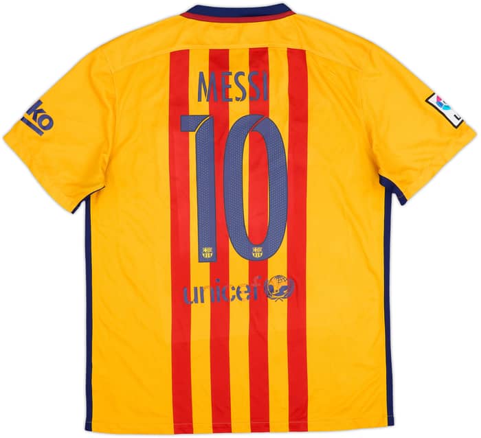 2015-16 Barcelona Away Shirt Messi #10 - 5/10 - (L)