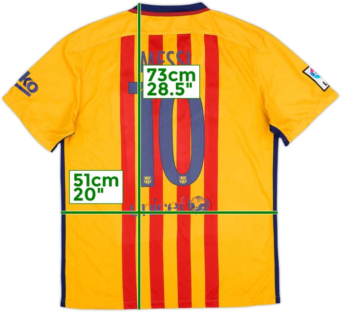 2015-16 Barcelona Away Shirt Messi #10 - 5/10 - (L)