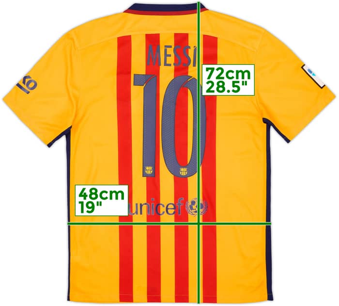 2015-16 Barcelona Away Shirt Messi #10 - 8/10 - (M)
