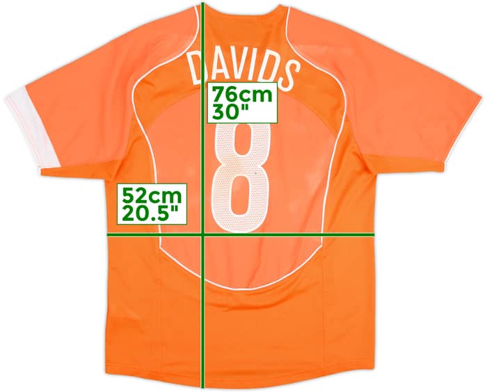 2004-06 Netherlands Home Shirt Davids #8 - 7/10 - (M)