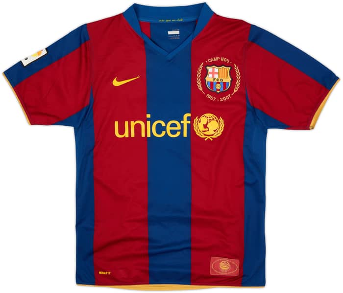 2007-08 Barcelona Home Shirt Messi #19 - 8/10 - (S)