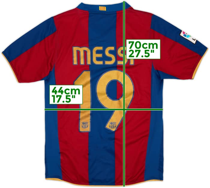 2007-08 Barcelona Home Shirt Messi #19 - 8/10 - (S)