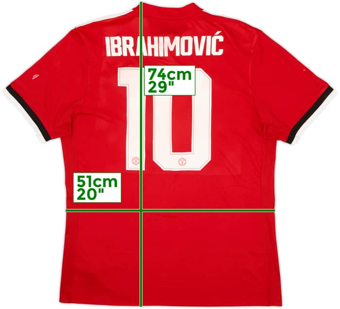 2017-18 Manchester United Home Shirt Ibrahimovic #10 - 5/10 - (L)