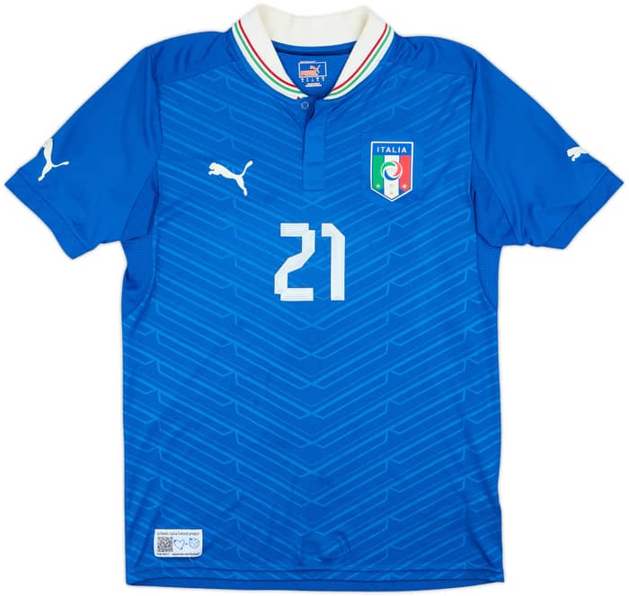 2012-13 Italy Home Shirt Pirlo #21 - 7/10 - (M)