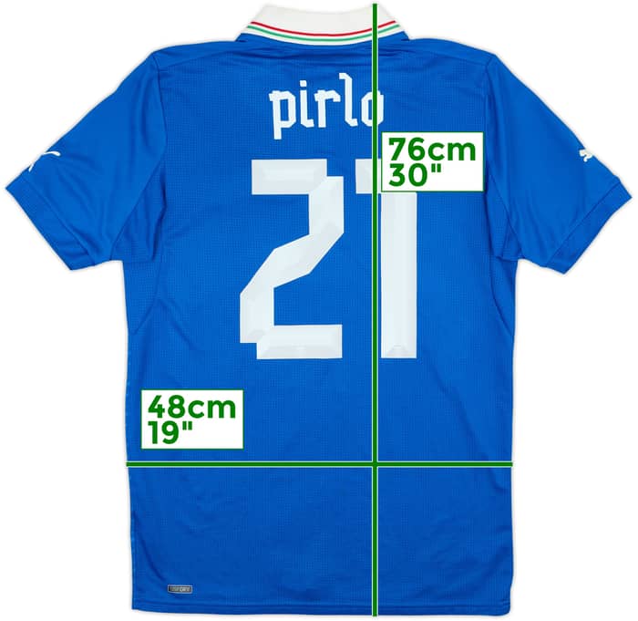 2012-13 Italy Home Shirt Pirlo #21 - 7/10 - (M)