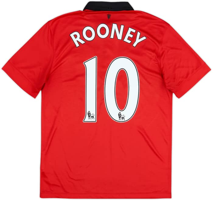 2013-14 Manchester United Home Shirt Rooney #10 - 8/10 - (M)