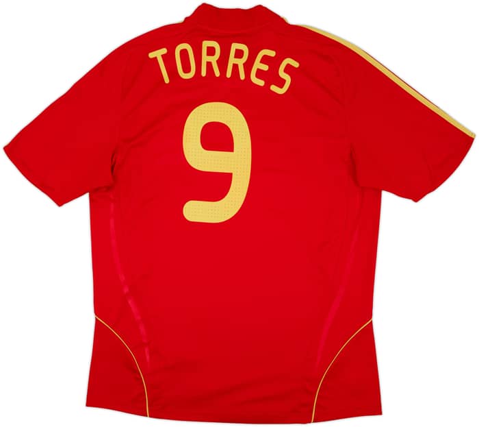 2007-09 Spain Home Shirt Torres #9 - 6/10 - (XL)