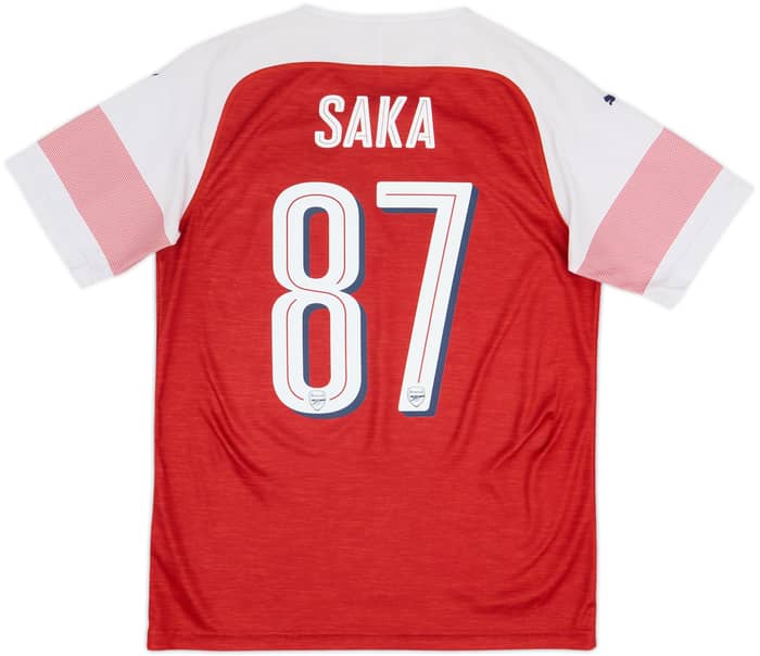 2018-19 Arsenal Home Shirt Saka #87 - 7/10 - (M)