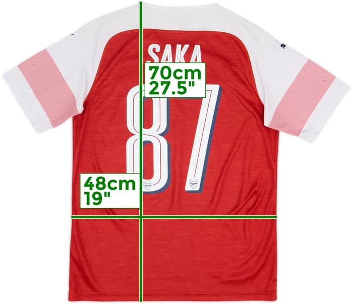 2018-19 Arsenal Home Shirt Saka #87 - 7/10 - (M)