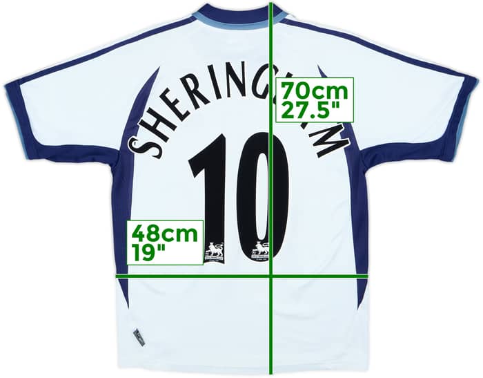 2001-02 Tottenham Home Shirt Sheringham #10 - 6/10 - (S)