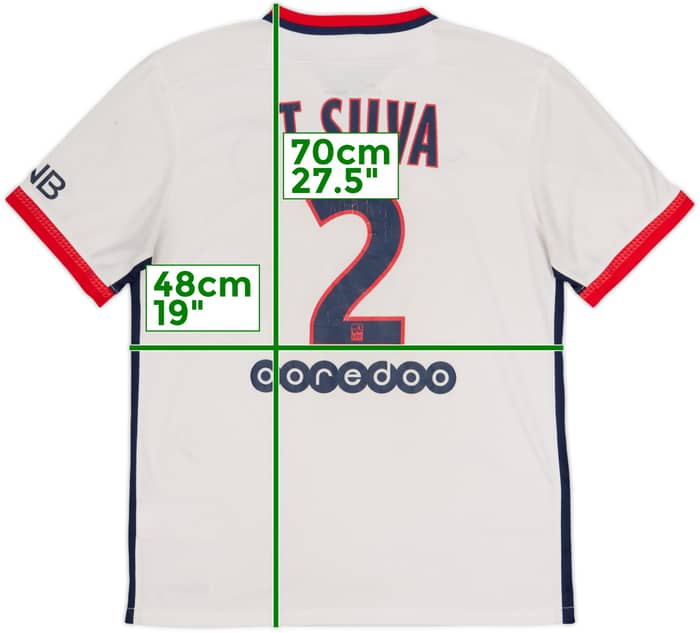 2015-16 Paris Saint-Germain Away Shirt T.Silva #2 - 5/10 - (M)