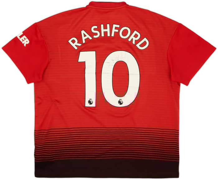2018-19 Manchester United Home Shirt Rashford #10 - 4/10 - (L)