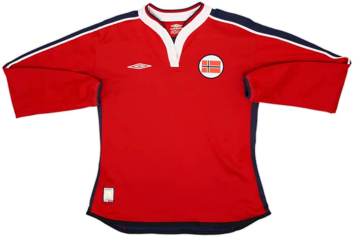 2002-03 Norway Home L/S Shirt - 6/10 - (L.Boys)