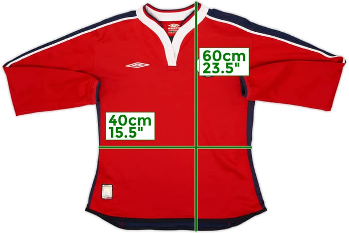 2002-03 Norway Home L/S Shirt - 6/10 - (L.Boys)