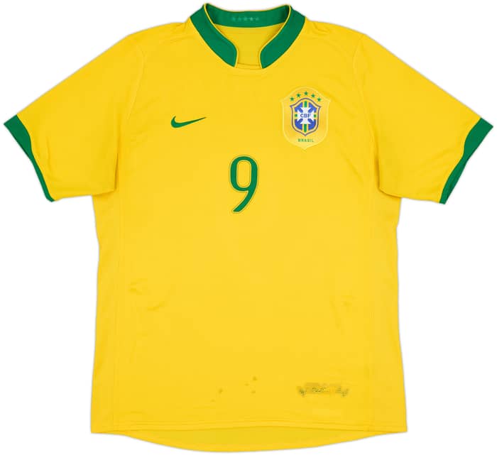 2006-08 Brasil Camiseta de local Ronaldo #9 - 6/10 - (M)
