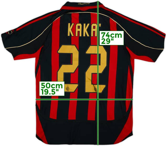 2006-07 AC Milan Home Shirt Kaka #22 - 6/10 - (M)