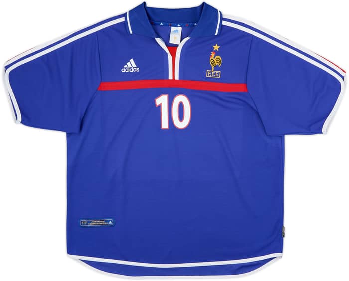 2000-02 France Home Shirt Zidane #10 - 8/10 - (XL)