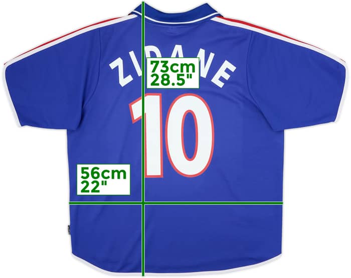 2000-02 France Home Shirt Zidane #10 - 8/10 - (XL)