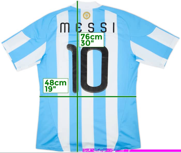 2010-11 Argentina Home Shirt Messi #10 - 7/10 - (L)