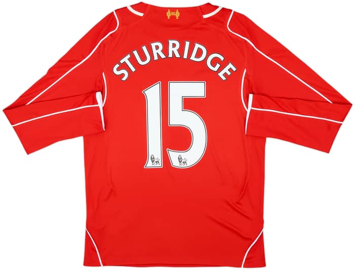 2014-15 Liverpool Home L/S Shirt Sturridge #15 - 7/10 - (S)