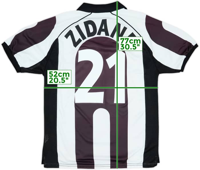 1997-98 Juventus Centenary Home Shirt Zidane #21 - 8/10 - (M)