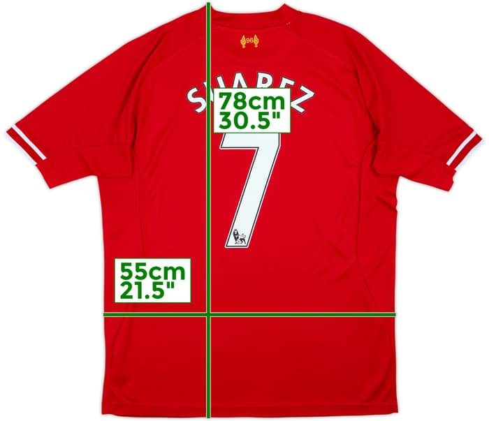 2013-14 Liverpool Home Shirt Suarez #7 - 5/10 - (XL)