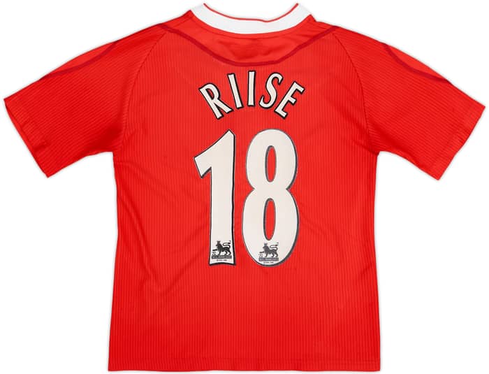 2002-04 Liverpool Home Shirt Riise #18 - 6/10 - (L.Boys)