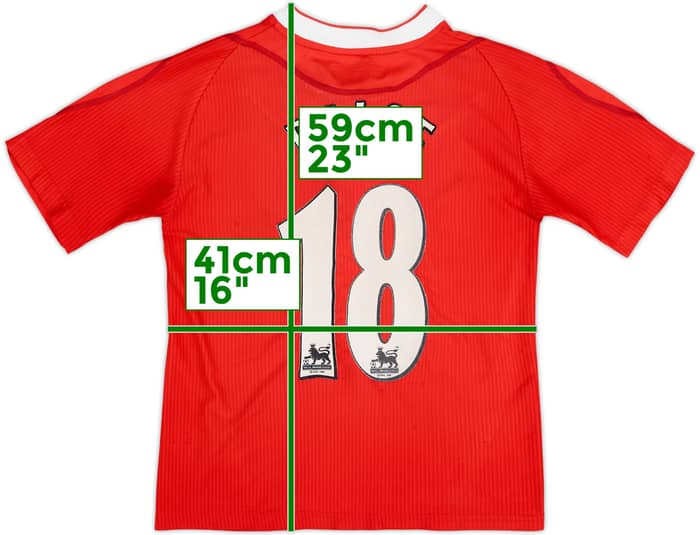 2002-04 Liverpool Home Shirt Riise #18 - 6/10 - (L.Boys)