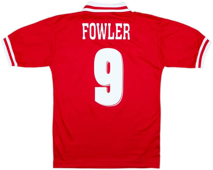 1996-98 Liverpool Home Shirt Fowler #9 - 8/10 - (XL.Boys)